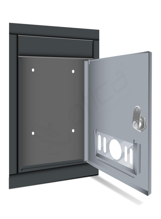 OTICA All in One Multipurpose Use Box - Letter Box/Post Box for Gate Home | Wall Mount Suggestion Box for Office Use, Donation Box, Complaint Box with Lock & Key for Hospital | GI Steel Material Grey - Image 2